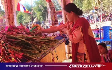ধর্মীয় ভাবগাম্ভীর্য ও ঐতিহ্যের মিশেলে কাপ্তাইয়ে জ্যোতিপাল মহাথেরোর অন্ত্যেষ্টিক্রিয়া সম্পন্ন