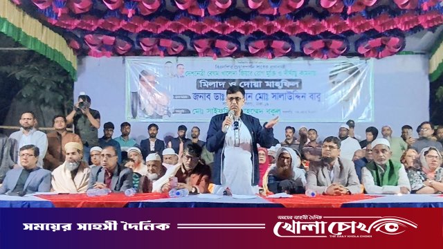 নামাজে বেগম খালেদা জিয়ার জন্য দোয়ার অনুরোধ জানান ডা: সালাউদ্দীন বাবু