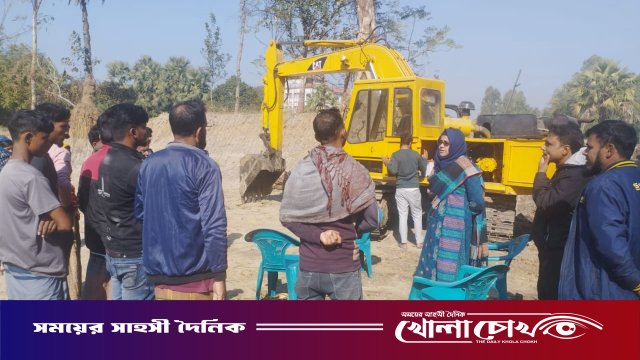 রাণীনগরে অবৈধভাবে পুকুরের মাটি বিক্রির অভিযোগে ৫০ হাজার টাকা জরিমানা