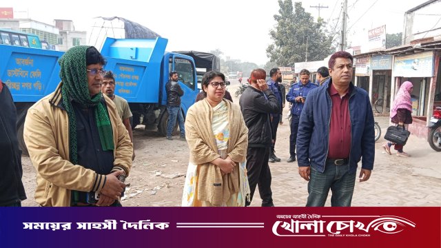 খোকসায় নির্বাচনী পোস্টার–ব্যানার অপসারণ কার্যক্রম পরিদর্শন