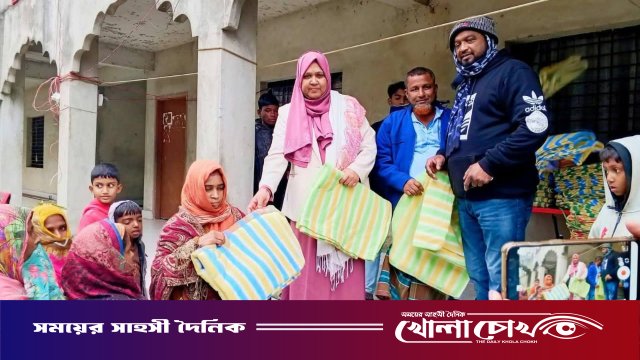 হাড় কাঁপানো শীতে নগরকান্দায় উষ্ণতার পরশ ছড়াল ‘সেভ দ্য গ্রীন