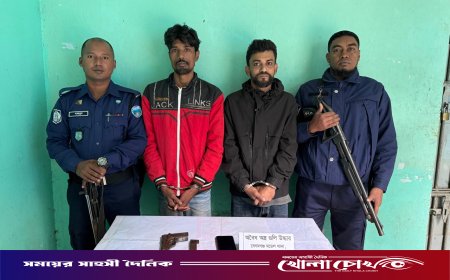 ‎নোয়াখালীতে আবাসিক হোটেল থেকে বিদেশি পিস্তল-গুলিসহ গ্রেপ্তার ২