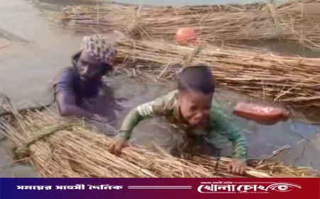 পদ্মায় ভাসতে থাকা বাবা–ছেলেকে উদ্ধার করল চরভদ্রাসন থানা পুলিশ