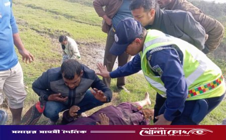 সরাইলে নিয়ন্ত্রণ হারিয়ে খাদে দিগন্ত পরিবহনের বাস, আহত ১৫