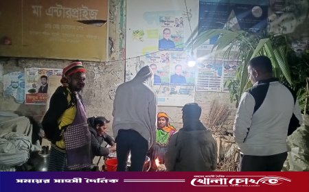 বিলকিসের হাতের পিঠাই সংসারের ভরসা: জমে উঠেছে চরভদ্রাসনের শীতের বাজার