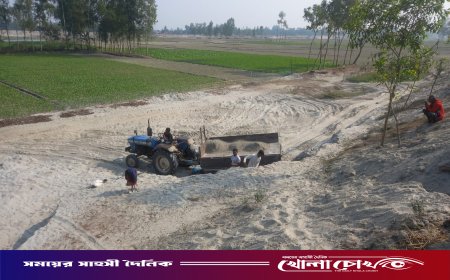 উচ্চ আদালতের রায় অমান্য করে জলঢাকায় চলছে তিস্তা নদীর বালু বিক্রি