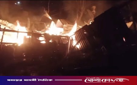 রাণীনগরে অগ্নিকান্ডে দুই দোকানঘর পুড়ে ৬ লক্ষাধিক টাকার ক্ষয়ক্ষতি
