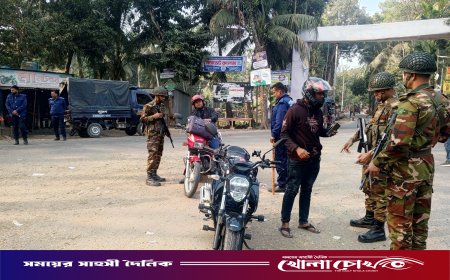 চরভদ্রাসনে সেনাবাহিনী-পুলিশের যৌথ চেকপোস্ট, ফিরছে ভোটের আস্থা