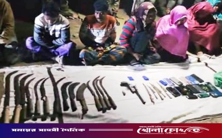 ফরিদপুরের নগরকান্দায় যৌথবাহিনীর অভিযান: বিপুল অস্ত্র ও মাদকসহ আটক ১৮