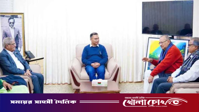 তারেক রহমানের সঙ্গে বাম গণতান্ত্রিক জোটের শীর্ষ নেতাদের সাক্ষাৎ