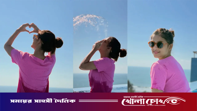 হাড়কাঁপানো শীতে সাদিয়ার জলকেলি