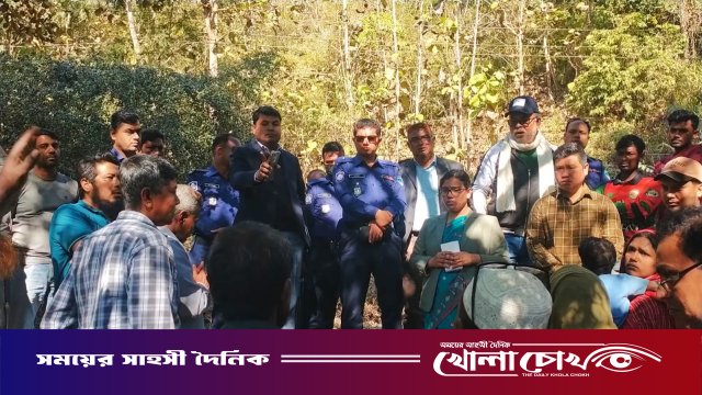 কাপ্তাইয়ে সরকারি খাস জমিতে অবৈধ পাকা স্থাপনা নির্মাণ বন্ধ; উচ্ছেদ হলো দুটি ঘর