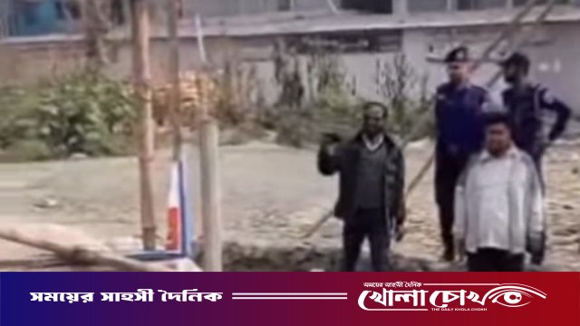 ফরিদপুরের ভাঙ্গায় যানজট নিরসনে সড়কে অবৈধ স্থাপনা ও হকার উচ্ছেদ