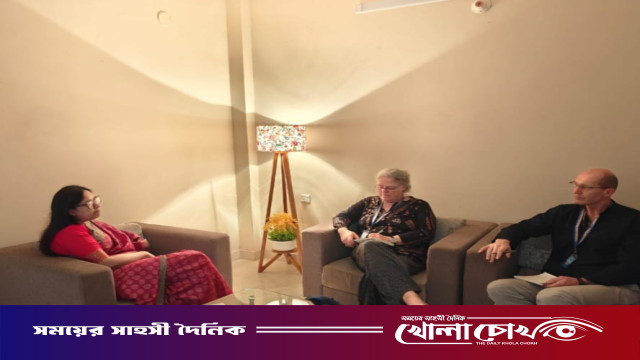 নির্বাচন পর্যবেক্ষক দলের সাথে ব্যারিস্টার রুমির ফারহানার সৌজন্য সাক্ষাৎ