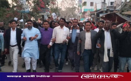 আলফাডাঙ্গায় ধানের শীষের বিশাল মিছিল অনুষ্ঠিত