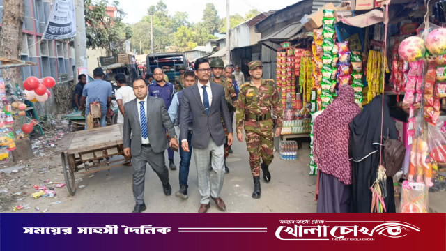 সালথায় যৌথ বাহিনীর মহড়া: অবাধ ও নিরপেক্ষ নির্বাচনে কঠোর অবস্থানের বার্তা