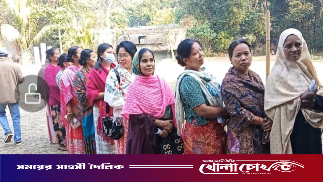 কাপ্তাইয়ে ২২ কেন্দ্রে চলছে ভোটগ্রহণ: তরুন থেকে বৃদ্ধ সবার স্বতঃস্ফূর্ত অংশগ্রহণ