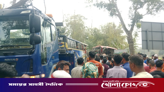 মাদারীপুরে দুই বাসের মুখোমুখি সংঘর্ষে নিহত ২