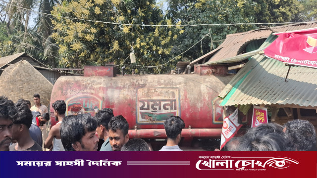 নোয়াখালীতে তেলবাহী লরি চাপায় ব্যবসায়ীর মৃত্যু, আহত-২