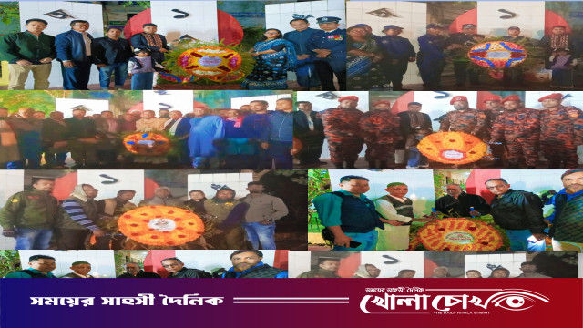 রক্তঝরা ফাল্গুনে কাপ্তাইয়ে বিনম্র শ্রদ্ধায় স্মরণ করা হলো ভাষা শহীদদের