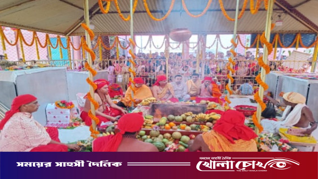 ব্রাহ্মণবাড়িয়ায় তিনশত বছরের প্রাচীন কালভৈরব মন্দিরে যজ্ঞ মহোৎসব শুরু।