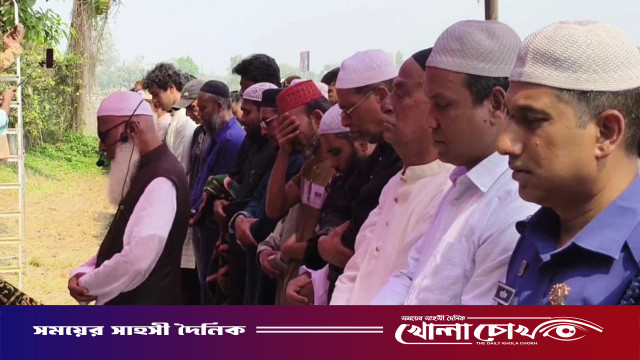 জয়নুল আবদীন ফারুকের স্ত্রীর দাফন সম্পন্ন: সেনবাগে শেষ বিদায়ে অশ্রুসিক্ত পরিবেশ