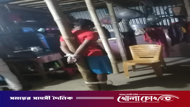 মাদক ব্যবসায় বাধা দেওয়ায় স্ত্রী-সন্তানকে খুটিতে বেঁধে নির্যাতনের অভিযোগ