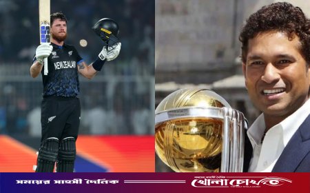 রেকর্ড সেঞ্চুরি গড়া নিউজিল্যান্ডের ক্রিকেটারের ব্যাটিংয়ে হতভম্ব শচীন