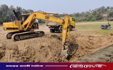 ফরিদপুরের সালথায় অবাধে চলছে ফসলি জমির মাটি কাটা