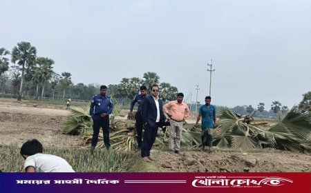 দৈনিক খোলাচোখে প্রতিবেদন প্রকাশের পর টনক নড়ল প্রশাসনের, সালথায় মাটি কাটার দায়ে জরিমানা