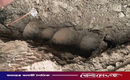 ভাঙ্গায় মাটি খুঁড়তেই মিলল ১৫টি পুরনো কলসি, গুপ্তধনের গুজবে মানুষের ঢল