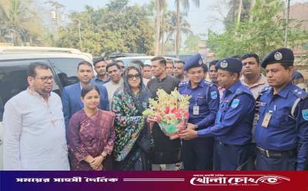 নগরকান্দা থানা পরিদর্শন করলেন পররাষ্ট্র প্রতিমন্ত্রী শামা ওবায়েদ