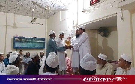 নগরকান্দায় ‘দফা স্বপ্ন-পূরণ যুব সংঘ’-এর উদ্যোগে হাফেজ ও মাওলানাদের সংবর্ধনা