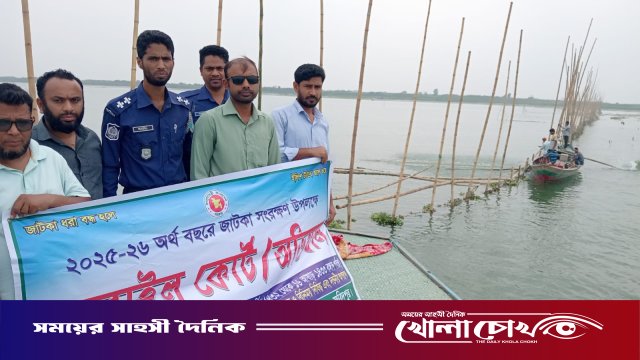 সদরপুরে পদ্মা নদীতে জাটকা সংরক্ষণ অভিযান