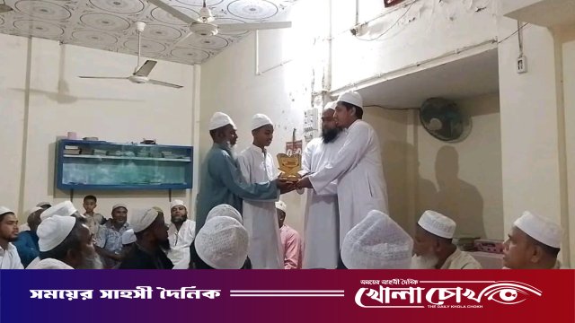 নগরকান্দায় ‘দফা স্বপ্ন-পূরণ যুব সংঘ’-এর উদ্যোগে হাফেজ ও মাওলানাদের সংবর্ধনা