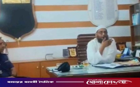 ওসির অনুপস্থিতিতে তার চেয়ারে বসলেন এমপি