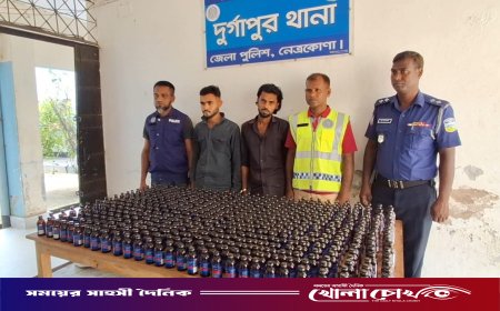 দুর্গাপুরে পুলিশের বড় সাফল্য: ৬০০ বোতল ফেন্সিডিলসহ আটক ২