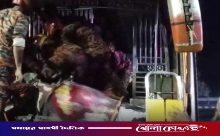 ঢাকা-মাওয়া এক্সপ্রেসওয়েতে নিয়ন্ত্রণ হারিয়ে রেলিংয়ে বাসের ধাক্কা, চালকসহ আহত ১২