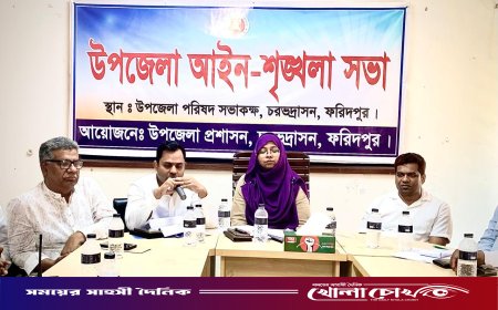 ফরিদপুরের চরভদ্রাসনে মাসিক আইন-শৃঙ্খলা সভা অনুষ্ঠিত