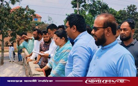 টঙ্গীবাড়িতে খাল খননে ব্যাপক অনিয়মের অভিযোগ, পরিদর্শনে ইউএনও