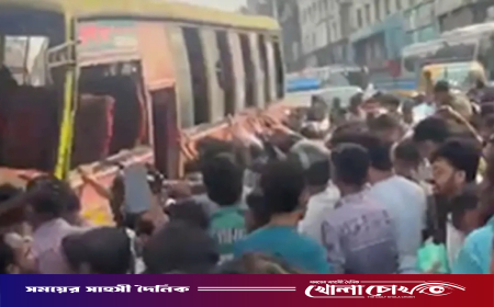 বনানীতে পথচারীকে বাঁচাতে গিয়ে সড়ক বিভাজকে বাসের ধাক্কা: নিহত ২, আহত ৩