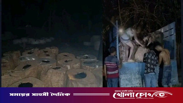 পিরোজপুরে ব্যবসায়ীর ঠিকাদারী সাইট থেকে ৫৮ ব্যারেল বিটুমিন উদ্ধার : অভিযুক্তের দাবি ষড়যন্ত্র