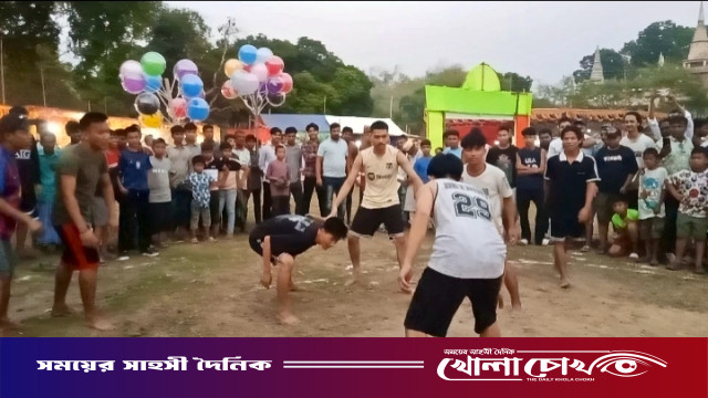 চিৎমরম সাংগ্রাইয়ের রঙে রঙিন পাহাড় ঐতিহ্যবাহী হাডুডু খেলায় দর্শকদের উপচে পড়া ভিড়