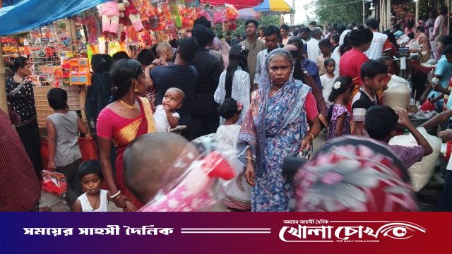 নগরকান্দার ডাঙ্গীতে ২০০ বছরের ঐতিহ্যবাহী বৈশাখী মেলা, দর্শনার্থীদের উপচে পড়া ভিড়