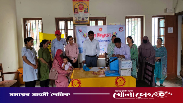 কাপ্তাইয়ে ১১ দিনব্যাপী হাম-রুবেলা টিকাদান কর্মসূচির উদ্বোধন