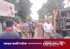 যশোরে ট্রেনের ধাক্কায় ট্রাক দুমড়েমুচড়ে চালক নিহত, আহত ১