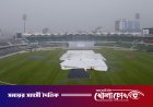 বৃষ্টির বাগড়ায় তৃতীয় দিনের খেলা স্থগিত, লড়াই জারি রেখেছে পাকিস্তান