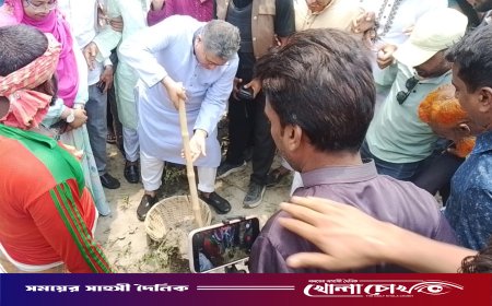 চরভদ্রাসনে ৬ কি.মি. খাল খনন কর্মসূচির উদ্বোধন সম্পন্ন