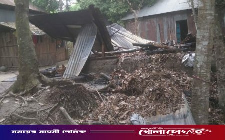 নগরকান্দায় অগ্নিকাণ্ডে বসতঘর ভস্মীভূত, ৩ লাখ টাকার ক্ষয়ক্ষতি