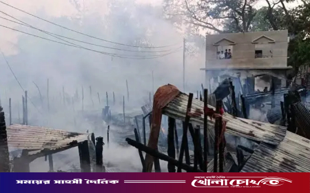 বান্দরবানের বাঘমারা বাজারে ভয়াবহ অগ্নিকাণ্ড: পুড়ে ছাই ৪৮ দোকান ও বসতঘর
